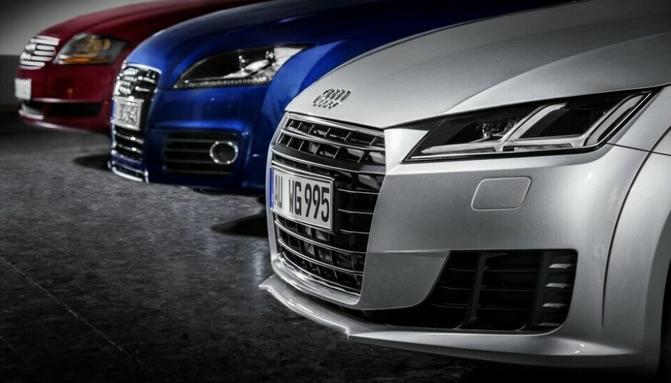 Tre generasjoner Audi TT
