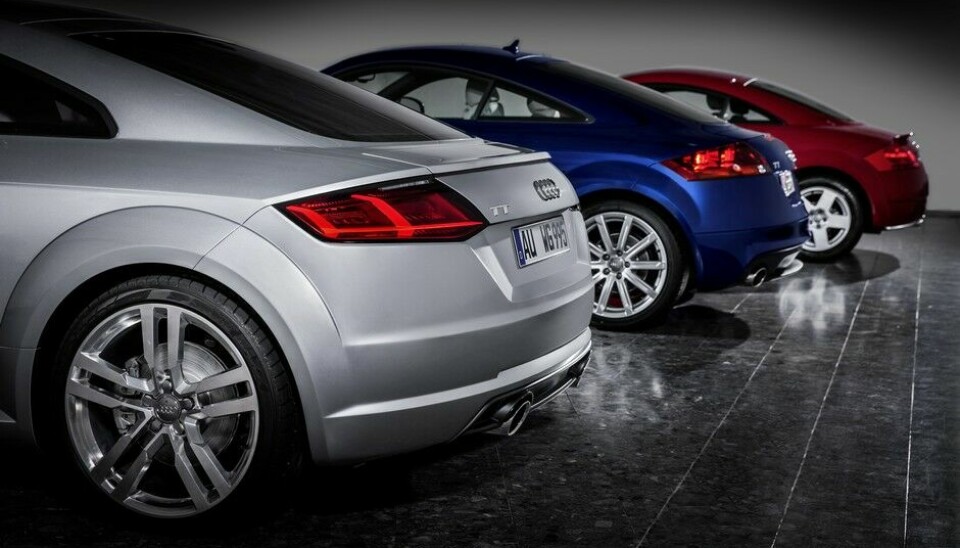 Tre generasjoner Audi TT