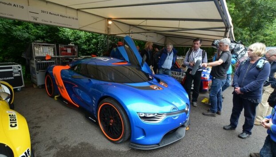 Goodwood Festival of Speed 2012Renault hadde tatt med seg sitt nye Alpine-konsept A110-50.