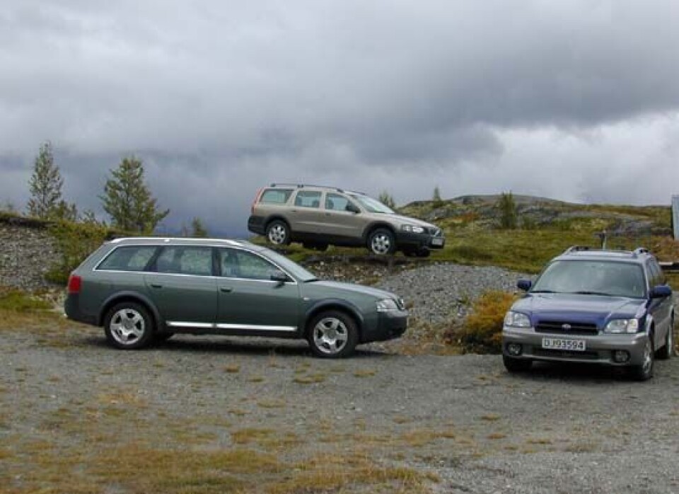 De tre testobjektene glir fint inn i landskapet