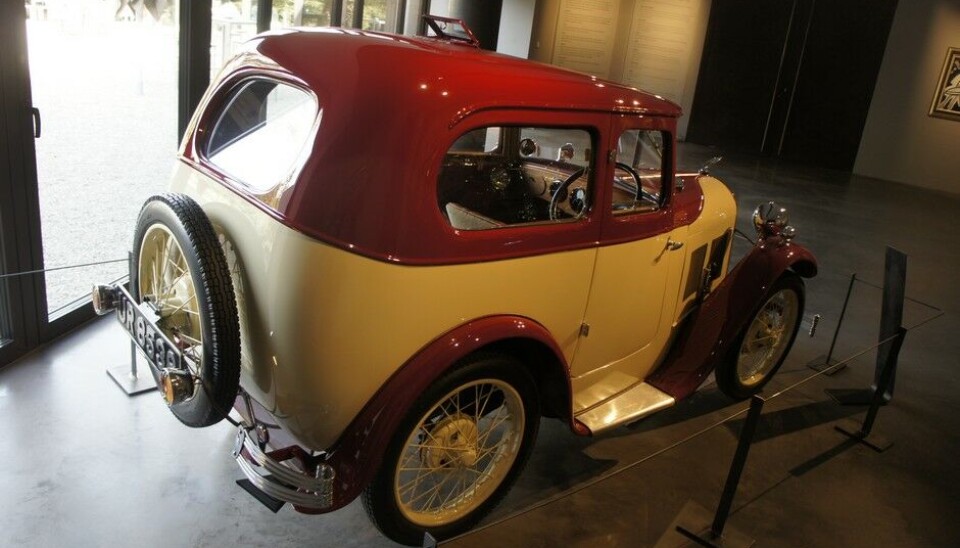 Museum Art & CarsI 1931 kom denne Austin Seven-baserte Swallow nå var den blitt Mark II. Foto: Jon Winding-Sørensen Museum Art & CarsI 1931 kom denne Austin Seven-baserte Swallow nå var den blitt Mark II. Foto: Jon Winding-Sørensen