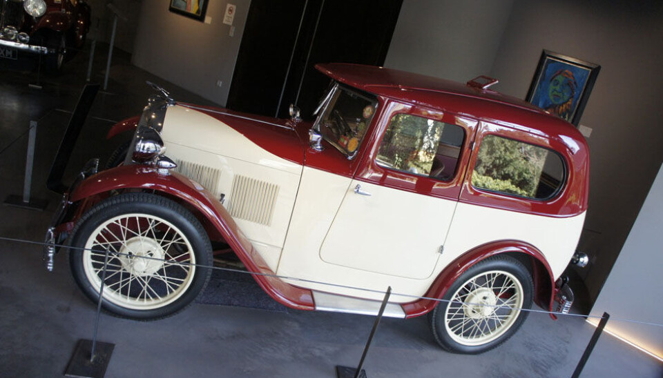 Museum Art & CarsI 1931 kom denne Austin Seven-baserte Swallow nå var den blitt Mark II. Foto: Jon Winding-Sørensen Museum Art & CarsI 1931 kom denne Austin Seven-baserte Swallow nå var den blitt Mark II. Foto: Jon Winding-Sørensen
