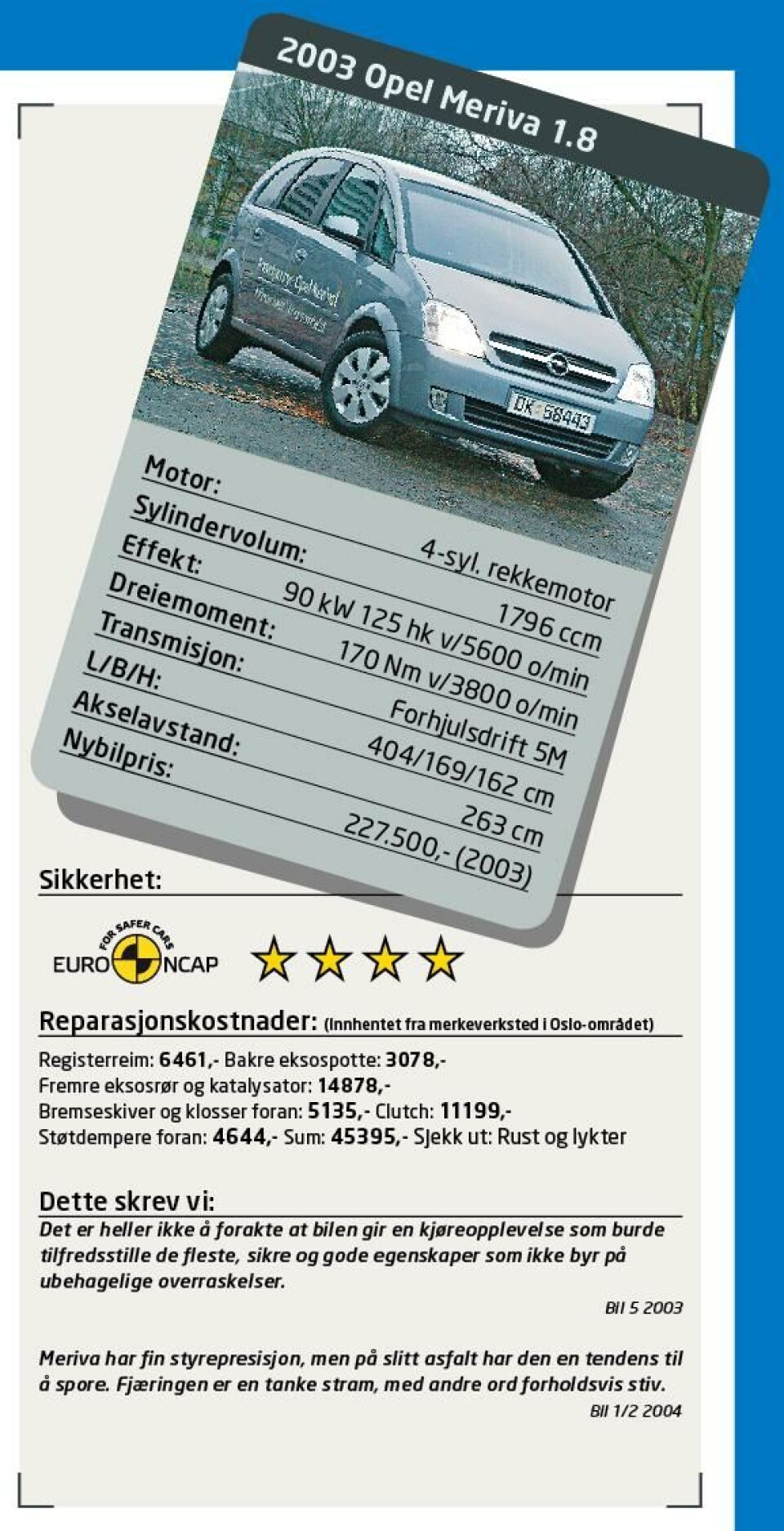 Fakta om Opel Meriva: Fakta om Opel Meriva: