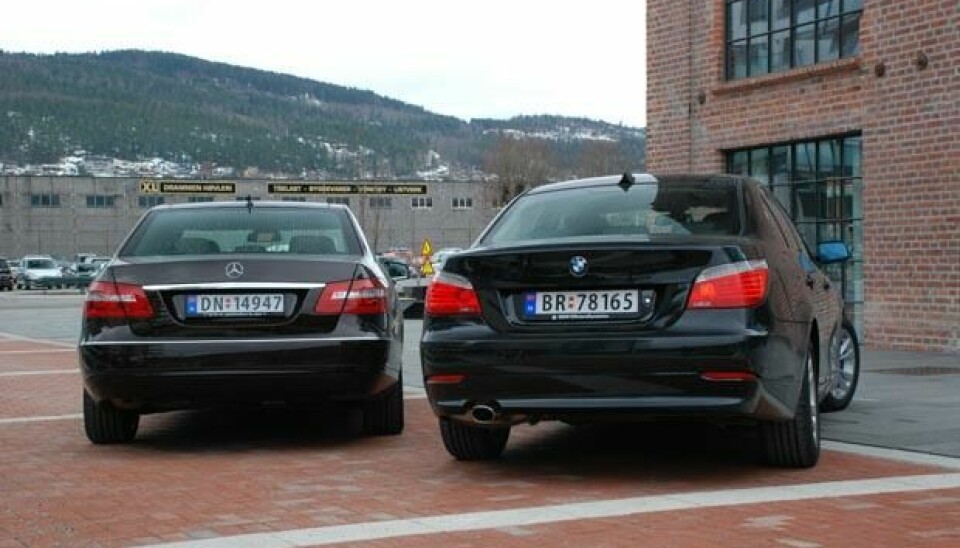 BMW 520d og Mercedes-Benz E-Klasse