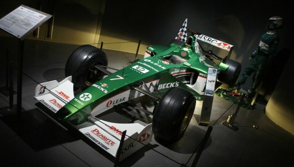 Museum Art & CarsJaguars Formel 1 bil fra 2000 endte som en parentes i fabrikkens gloriøse sportshistorie. Foto: Jon Winding-Sørensen