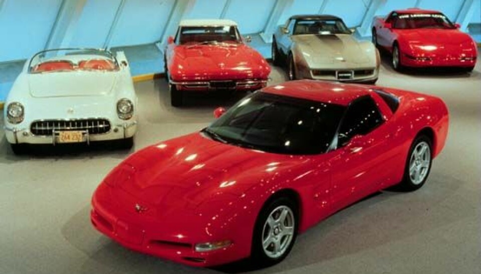 5 generasjoner Corvette