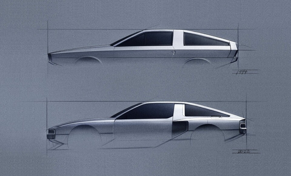 Skisse Pony Coupe Concept og N Vision 74 (fra Hyundai Design)
