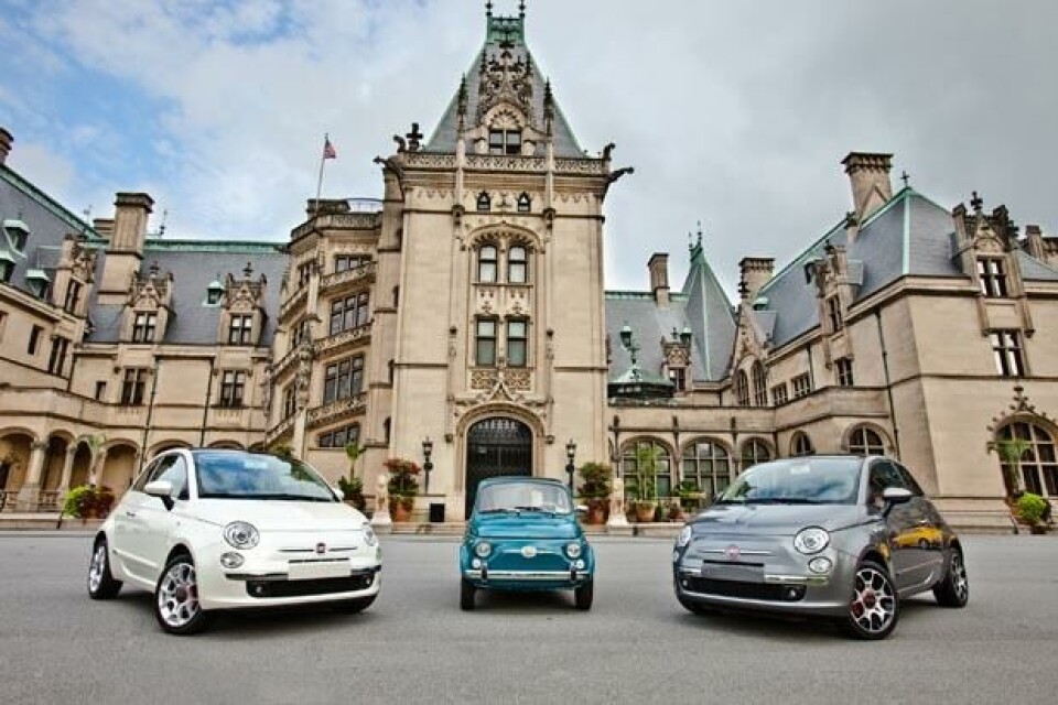Fiat 500 klargjøres for USA-lansering - her i ny og gammel innpakning: Fiat 500 klargjøres for USA-lansering - her i ny og gammel innpakning: