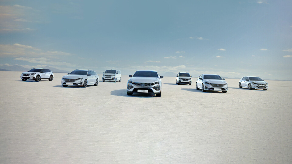 Peugeots line-up av elbiler