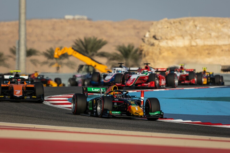 Dennis Hauger #1 MP Motorsport, during Round one of the FIA Formula 2 Championship at Bahrain International Circuit, on March 02 - 05, 2023. // Dutch Photo Agency / Red Bull Content Pool // SI202303040210 // Usage for editorial use only //