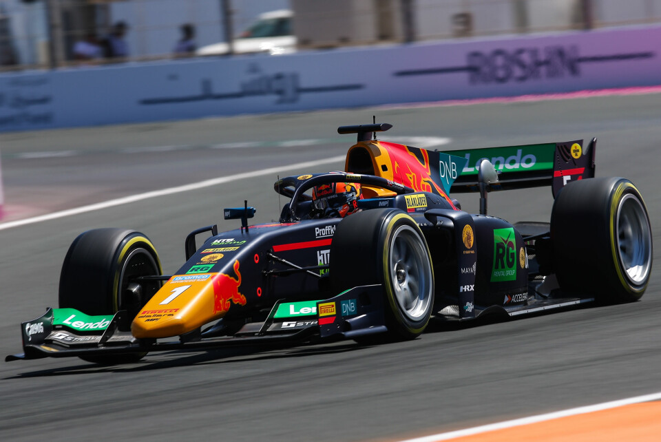 Dennis Hauger #1 MP Motorsport, during Round two of the FIA Formula 2 Championship at Jeddah Corniche Circuit, on March 16 - 19, 2023. // Dutch Photo Agency / Red Bull Content Pool // SI202303170719 // Usage for editorial use only //