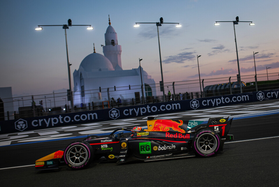 Dennis Hauger #1 MP Motorsport, during Round two of the FIA Formula 2 Championship at Jeddah Corniche Circuit, on March 16 - 19, 2023. // Dutch Photo Agency / Red Bull Content Pool // SI202303170728 // Usage for editorial use only //