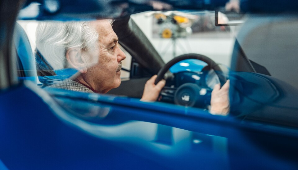 Gordon Murray med sin nye T.33 Spider Gordon Murray med sin nye T.33 Spider