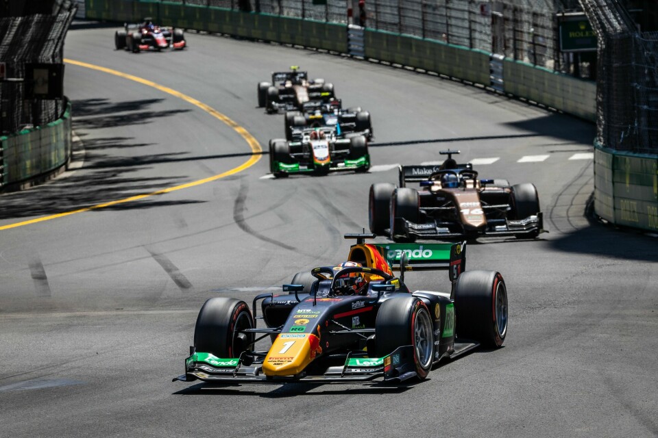 Dennis Hauger #1 MP Motorsport, during round four of the FIA Formula 2 Championship at Circuit de Monaco, on May 25 - 29, 2023. // Dutch Photo Agency / Red Bull Content Pool // SI202305270338 // Usage for editorial use only //