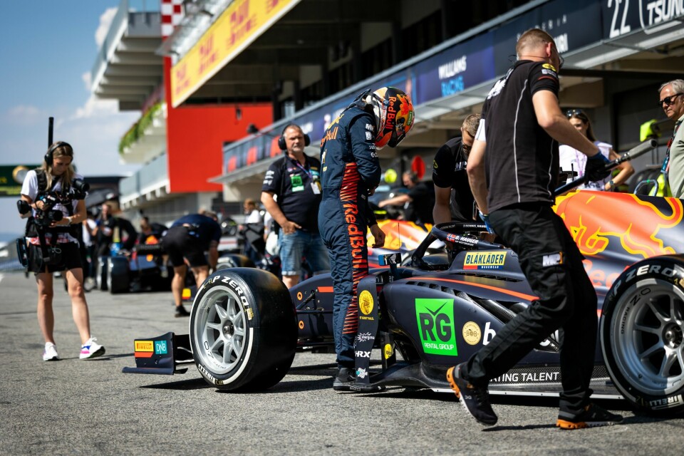 Dennis Hauger #1 MP Motorsport, during round seven of the FIA Formula 2 Championship at Circuit de Barcelona-Catalunya, on Jun 2-4, 2023. // Dutch Photo Agency / Red Bull Content Pool // SI202306020882 // Usage for editorial use only //