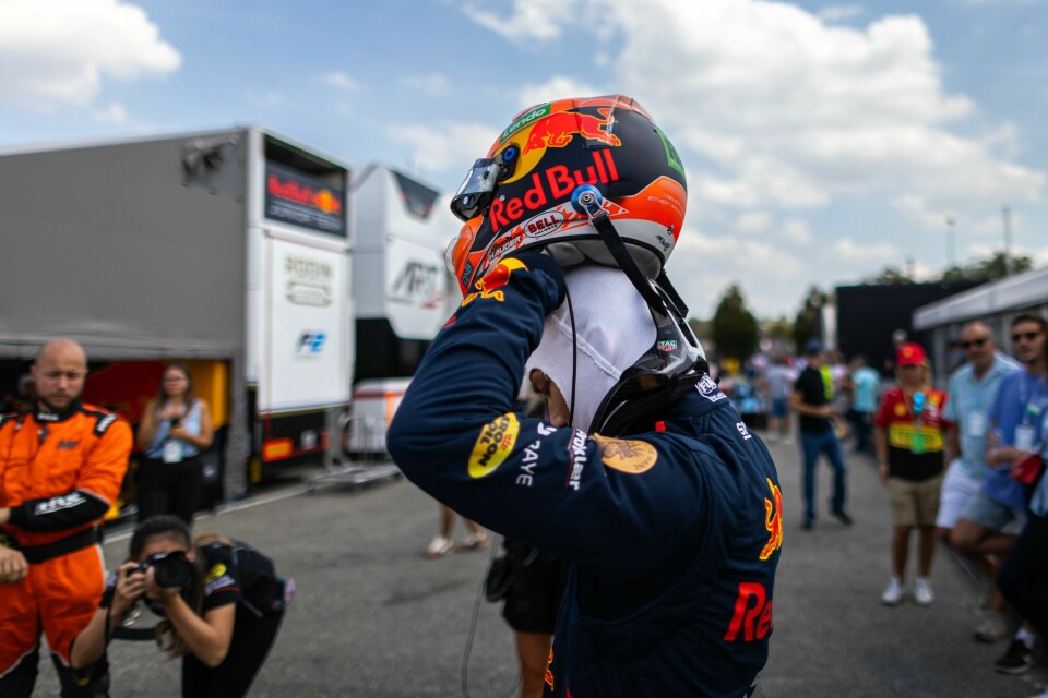 Dennis Hauger #1 MP Motorsport, during round thirteen of the FIA Formula 2 Championship at Autodromo di Monza,  on September 1-3, 2023. // Dutch Photo Agency / Red Bull Content Pool // SI202309020261 // Usage for editorial use only //