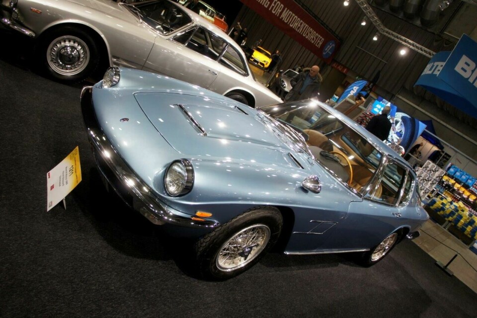 Mye god historikk og mange gode historier å finne på Maseratis omfattende stand på Oslo Motor Show.