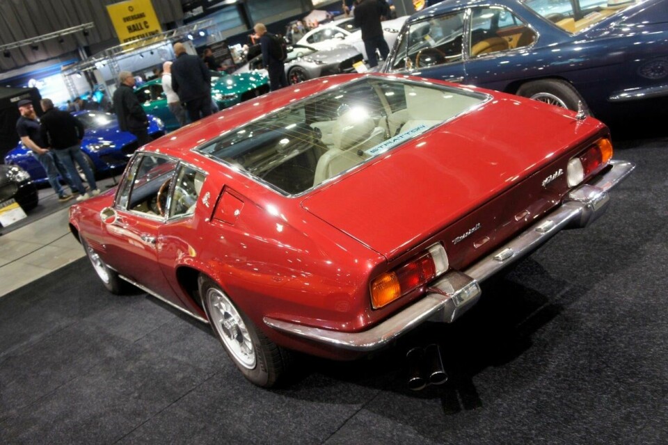 Mye god historikk og mange gode historier å finne på Maseratis omfattende stand på Oslo Motor Show.
