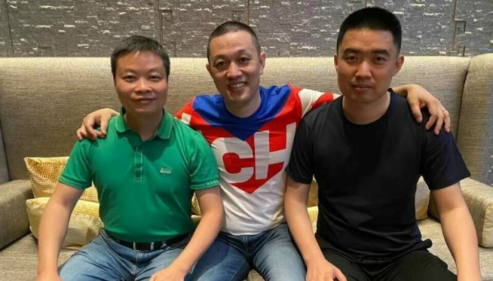 Gammelt gruppebilde av de tre musketerer: He Xiaopeng, Xpeng-sjefen, til venstre. William Li, NIO, i midten og ‘vår’ mann, Li Xiang til høyre. Bildet ble lagt ut på Weibo av He for mer enn tre år siden.