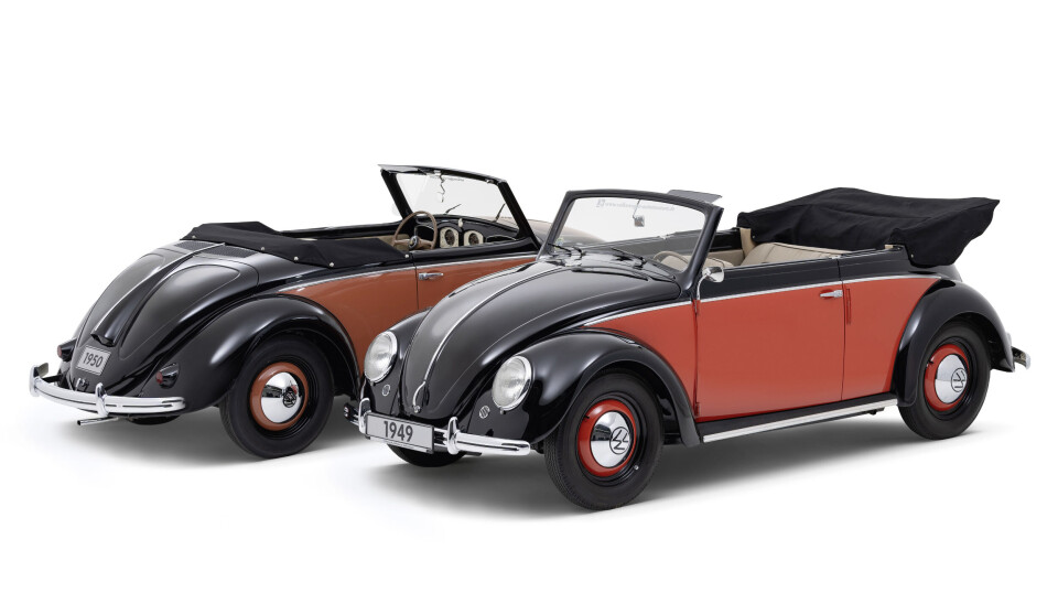 Originale Beetle Cabriolet fra 1949 og 1950