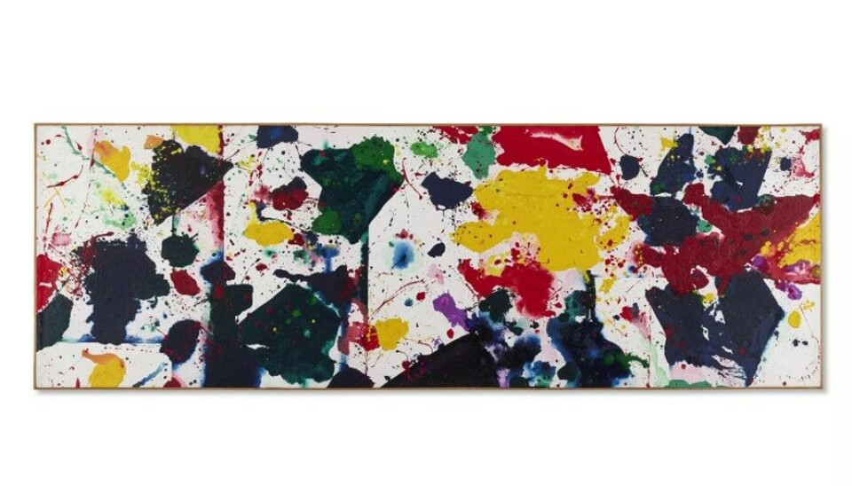 Sam Francis (1923-1994) Untitled. 1980. Acrylic on canvas. 122 x 366 cm. Estimate: € 200.000 – 300.000.