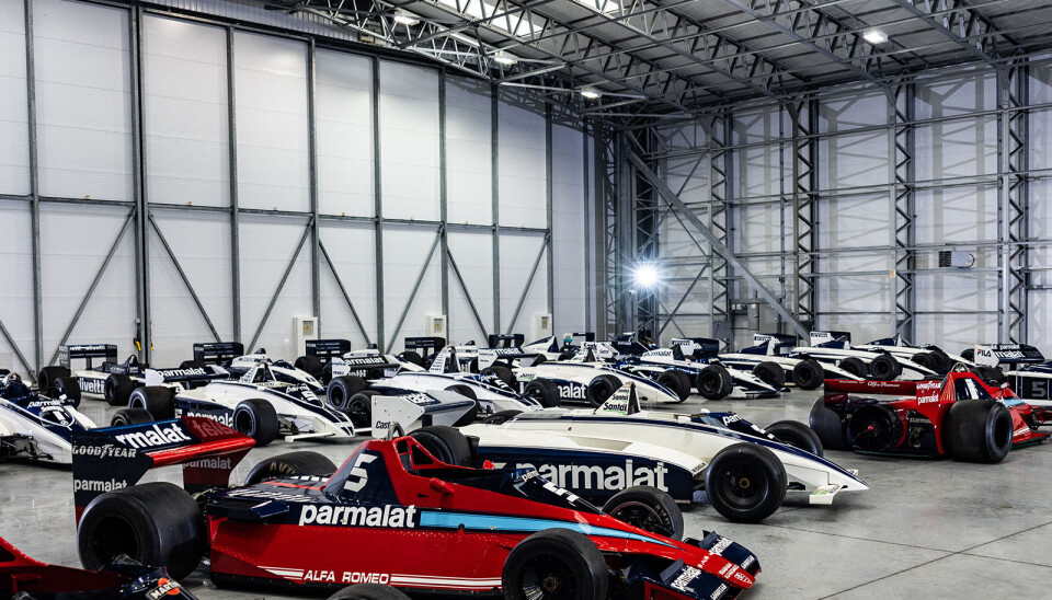 Samlingens tyngdepunkt – Ecclestones eget Brabham-team, med den sensasjonelle viftebilen (nr. 5) i forgrunnen. Vant i Sverige 1978, men ble så trukket før noen rakk å protestere.