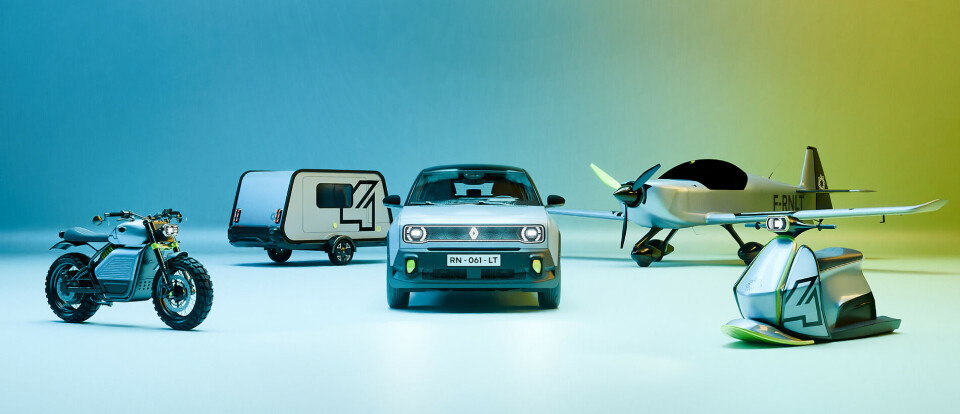 Renault 4 markedsfører seg med en sporty 'grønn' livsstil med elektriske leketøy.