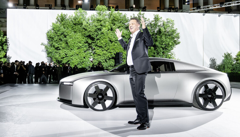 Audi-toppsjef Gernot Döllner presenterer Audi Concept C i Milano.