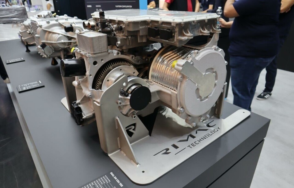 Du vet Rimac. Elektrisk superbilbygger fra Kroatia - også basis for Pininfarina Battista, og mannen som nå eier og bestyrer store deler av Porsche. Selskapets tekniske avdeling pushet el-performancedeler på årets IAA.