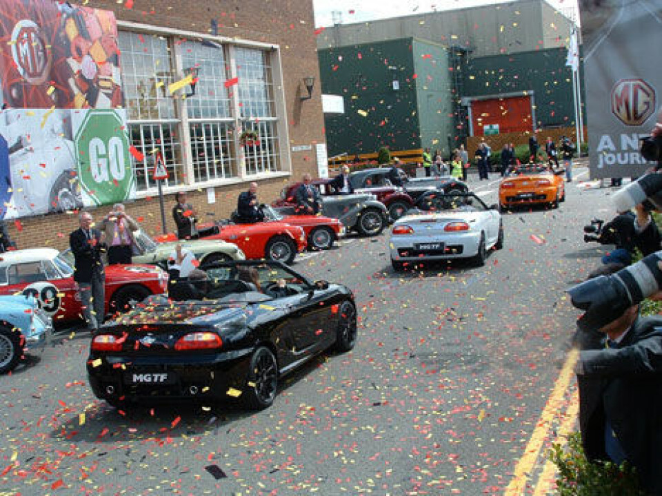 MG Owners Club feirer gjenopptatt produksjon i Longbridge
