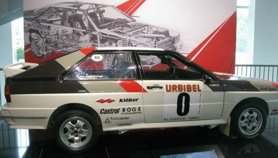 Audi quattro 30 årDette er Quattro konkurransebilen fra 1986. Vinner av rally-VM.