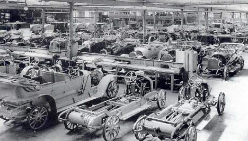 Opels montasje- og lagerhall 1912