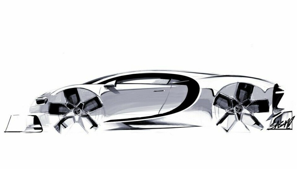 Bugatti Chiron designskisser