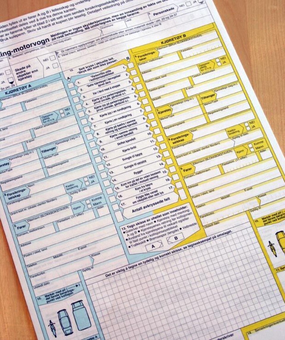 Ved levering av mangelfullt skademeldingsskjema vil det ta lengre tid for deg å få saken behandlet hos forsikringsselskapene, opplyser Storebrand Skadeforsikring. Foto: Storebrand Skadeforsikring