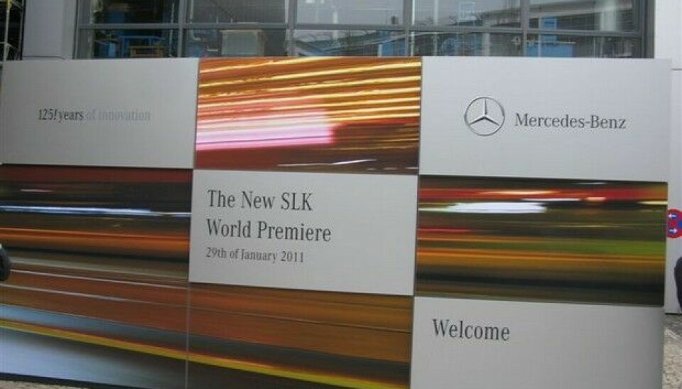 Mercedes-Benz SLK-lanseringIngen tvil, vi har kommet til riktig adresseFoto: Jon Winding-Sørensen