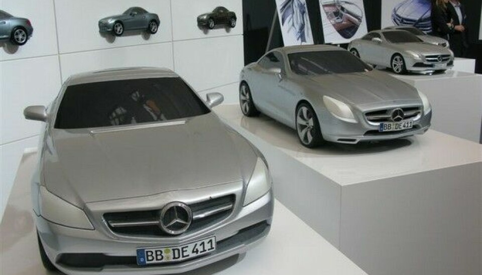 Mercedes-Benz SLK-lanseringMan er gjennom en rekke skalamodeller før man bestemmer segFoto: Jon Winding-Sørensen