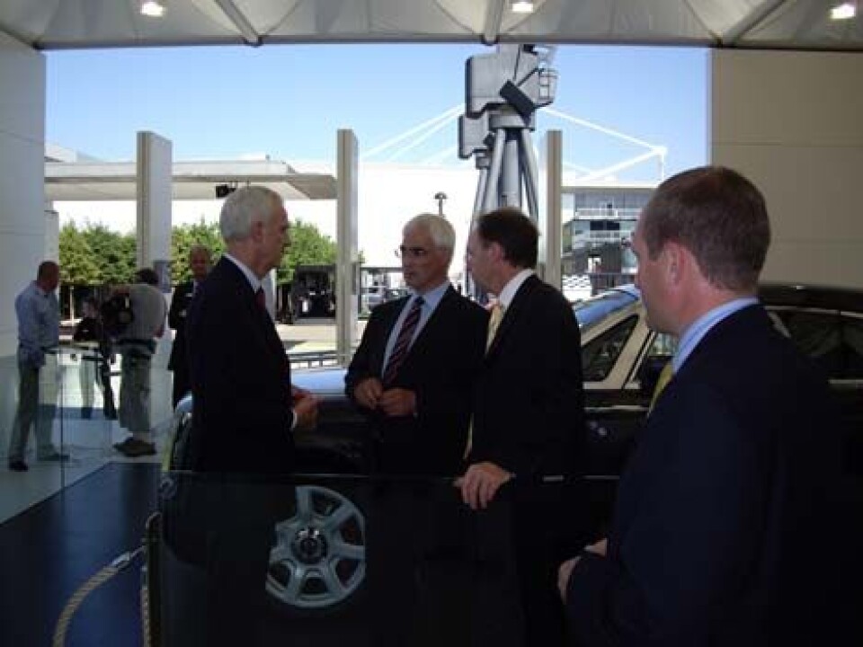 Dr. Helmut Panke på Londonutstillingen