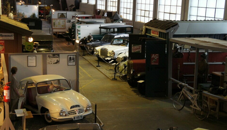 Norsk Kjøretøyhistorisk MuseumDen hvite Troll-bilen er sentralt plassert i samlingen.