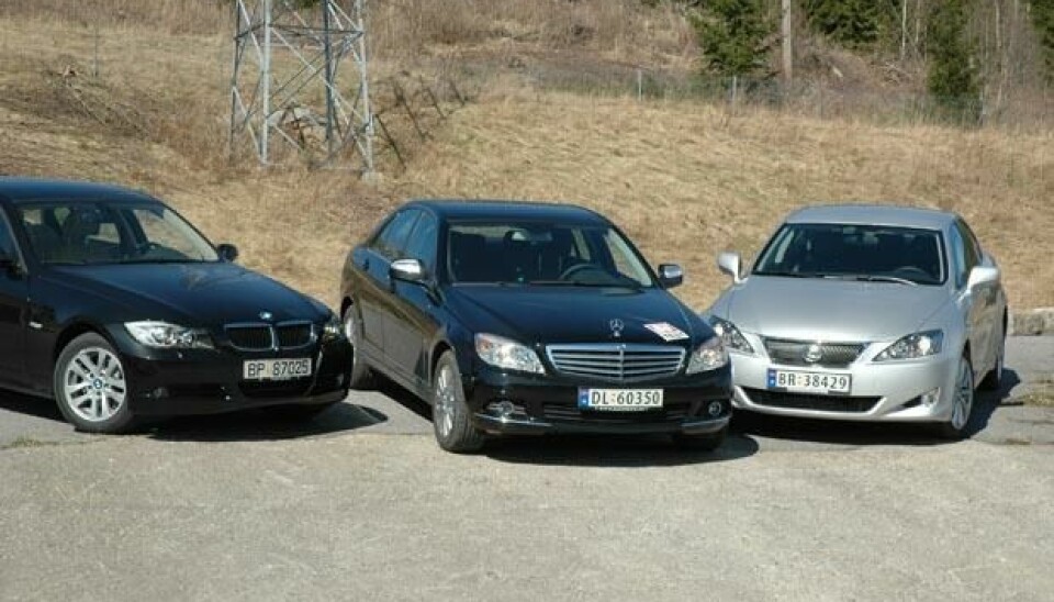Testbiler fra BMW, Lexus og Mercedes-Benz