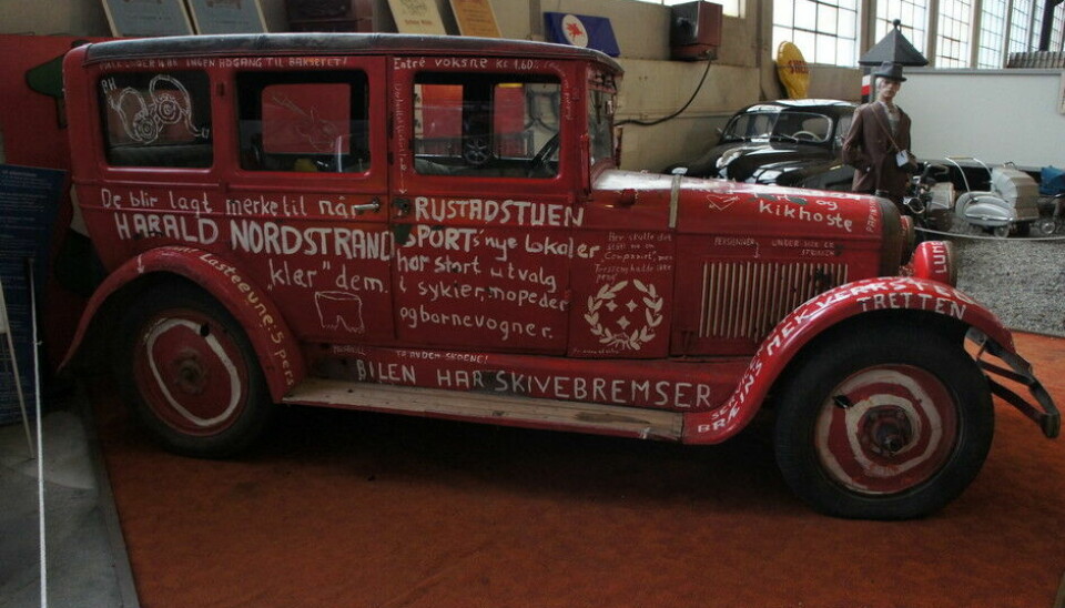 Norsk Kjøretøyhistorisk MuseumHvor mange gamle biler har gått i graven som russebiler tro? Ikke denne heldigvis.
