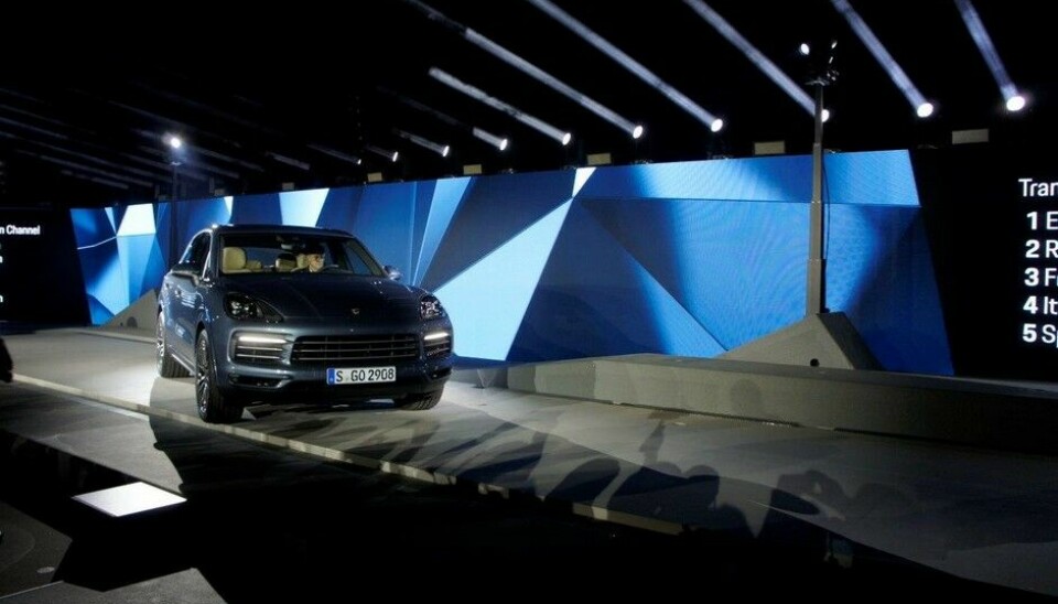 Porsche Cayenne-lansering men så kom endelig bilen   Foto: Jon Winding-Sørensen