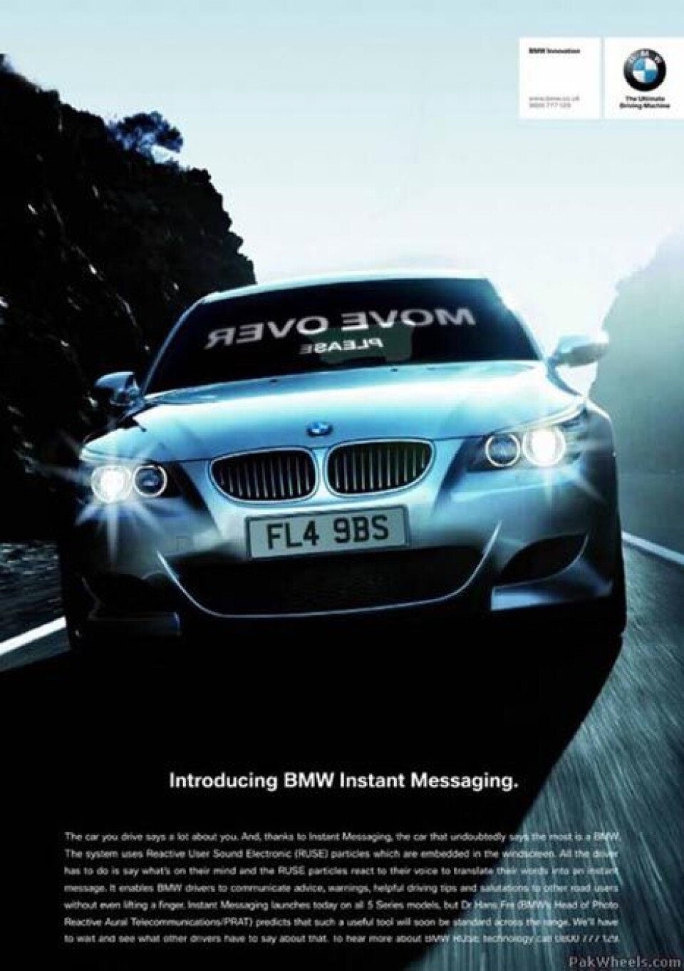 Med BMW Instant Messaging blir du godt synlig i trafikken
