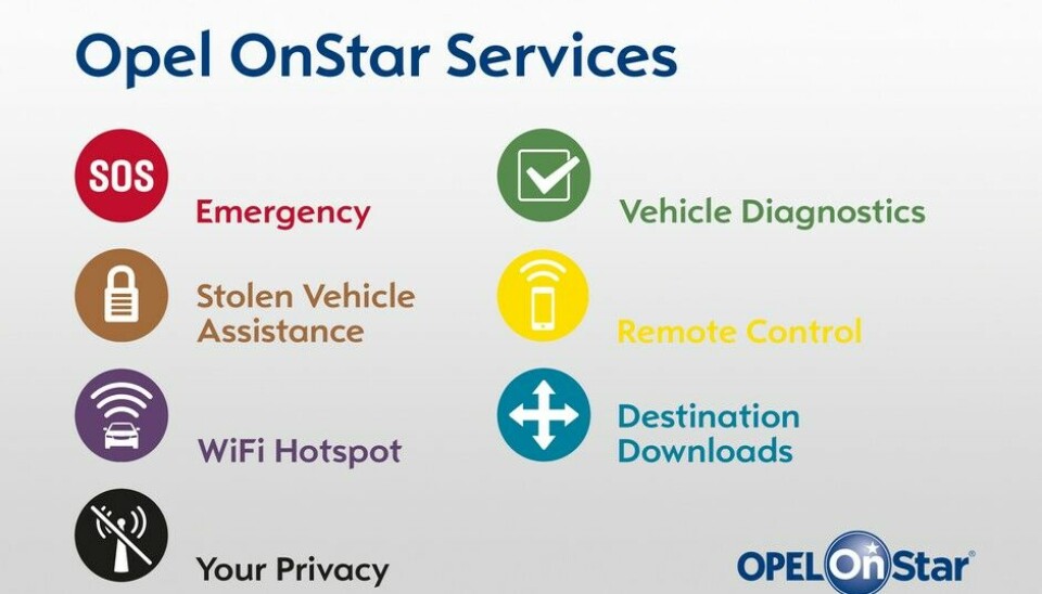 Opel OnStarTjenester i OnStar