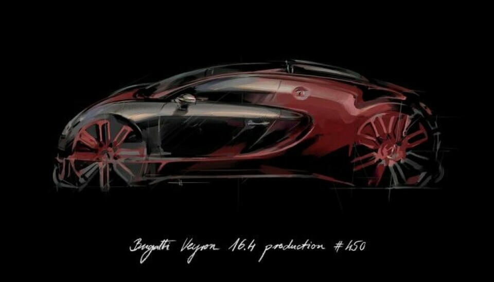 Bugatti Veyron Numer 450 La FinaleDesignskisse