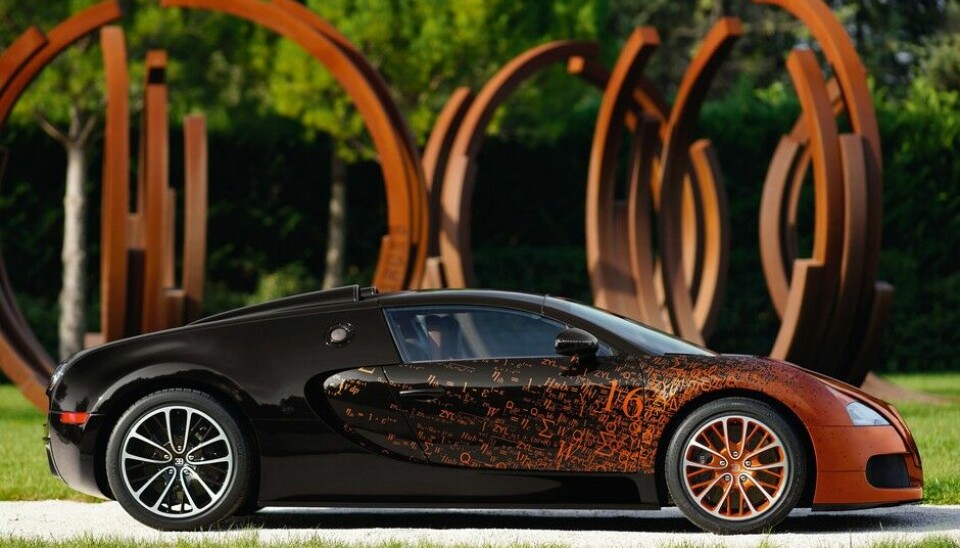 Bugatti Grand Sport Bernar Venet - Verdens raskeste kunstverkFoto: Bugatti
