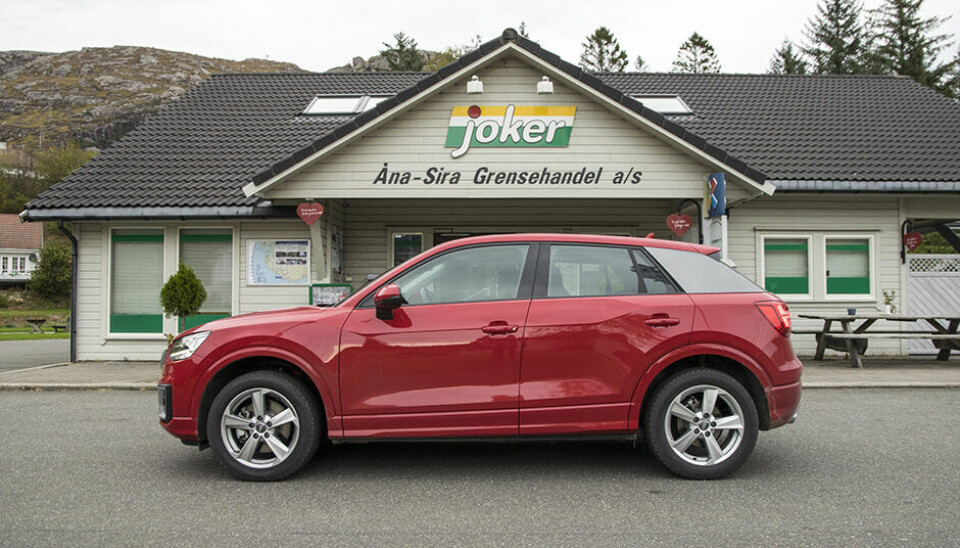 TEST: Audi Q2. Grensehandel er ikke bare Svinesund, men også på grensen mellom Rogaland og Vest-Agder.