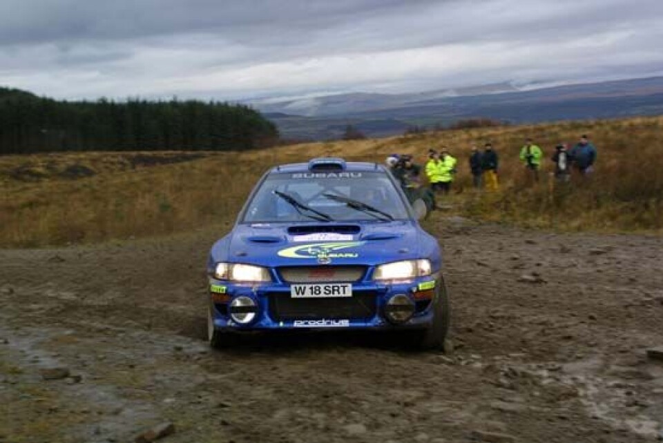 Petter Solberg in action i Rally GB
