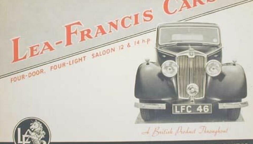 Lea-Francis brosjyre 1946