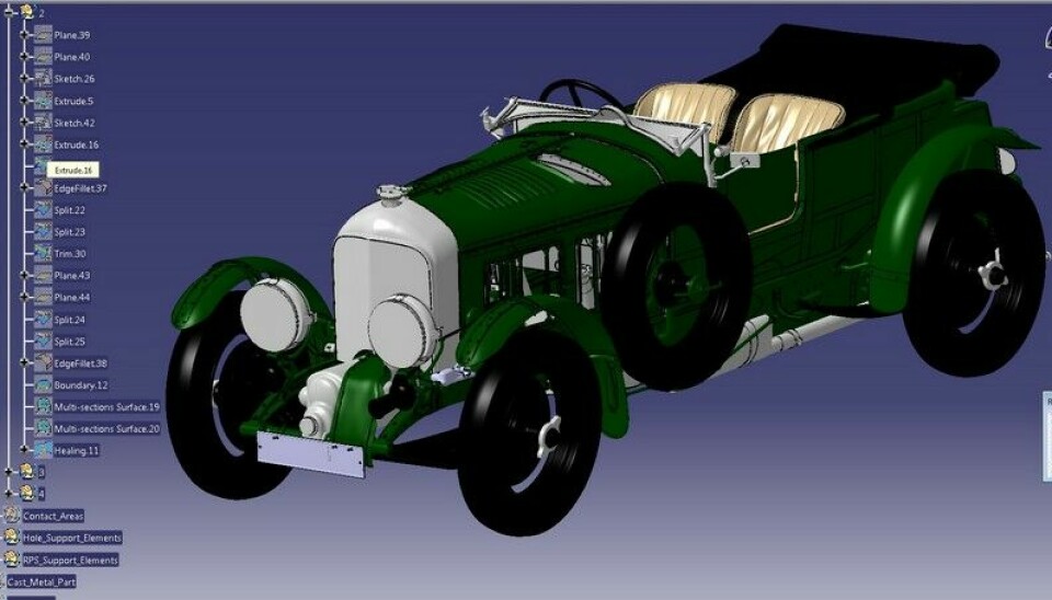 1929 Bentley 4½ litre Birkin BlowerDigital reproduksjon
