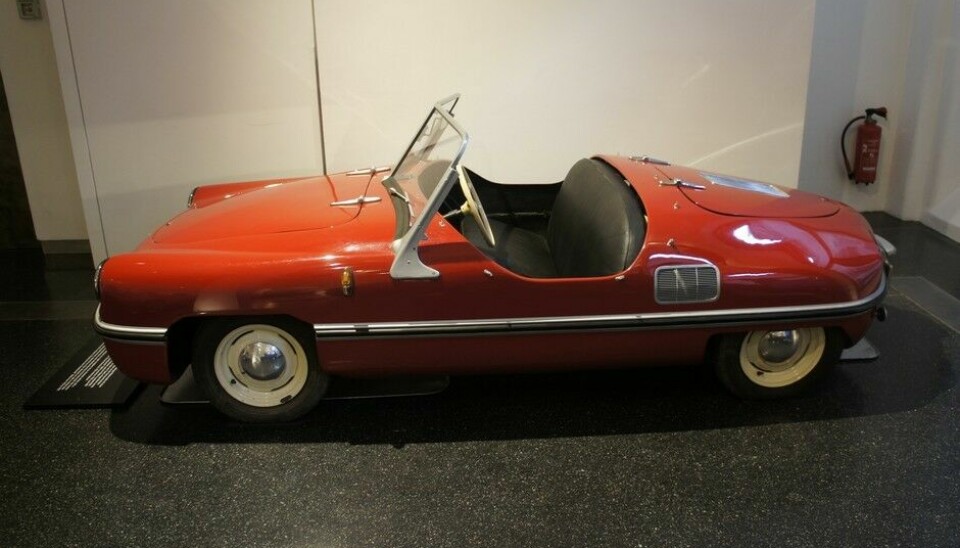 Prototyp MuseumDenne Spatz fra 1956 er en av de morsommere mikrobilene fra 50-tallet